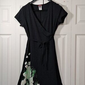 The North Face black wrap dress